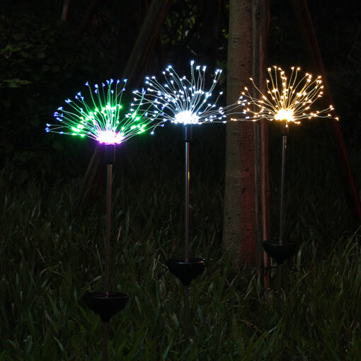 Solar Firework String Light 90/120/150 LED Lamp Outdoor Garden Party Christmas Decorations Lights