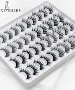 SEXYSHEEP 8/20 Pairs 15-20mm Natural 3D False Eyelashes Fake Lashes Makeup Kit Mink Lashes Extension Mink Eyelashes Wholesale