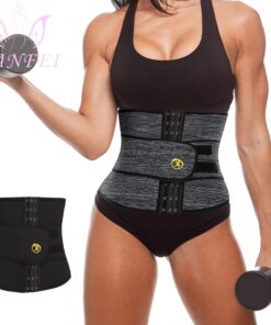 LANFEI Neoprene Sweat Waist Trainer Belt Women Weight Lose Body Shaper Sauna Slimming Strap Tummy Control Fat Burn Girdle Corset