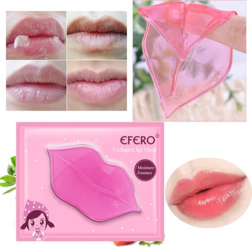 EFERO 1PC Lip Gel Mask Hydrating Repair Remove Lines Blemishes Lighten Lip Line Collagen Mask Lip Color To Moisturize TSLM2