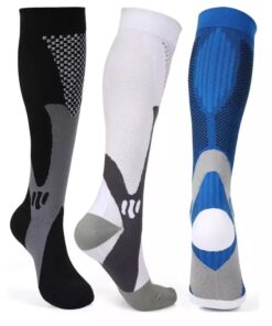 Leg Support Stretch Compression Socks Men Women Running Athletic Medical Pregnancy Travel Football Breathable Adult Sports Socks